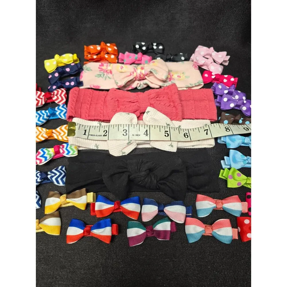 Headbands & Mini Ribbon Hairclip Bows Girl's Hair Accessories Children's